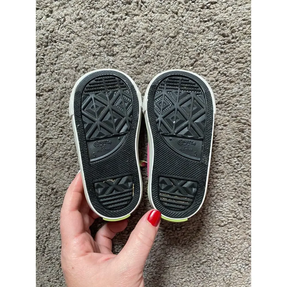 Girls Pink Converse All Star Shoes- size 5